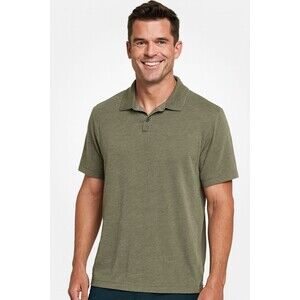 Lucky Brand Polo Shirt Venice Burnout Green Size Large